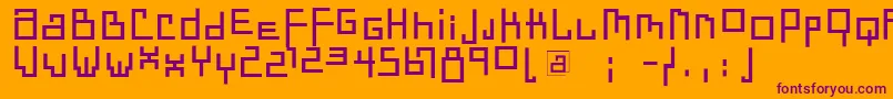 Dadastraces Font – Purple Fonts on Orange Background