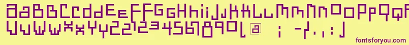 Dadastraces Font – Purple Fonts on Yellow Background