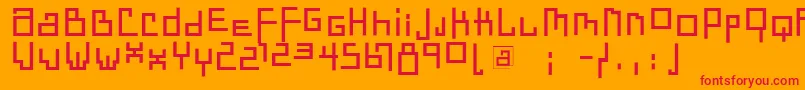 Dadastraces Font – Red Fonts on Orange Background