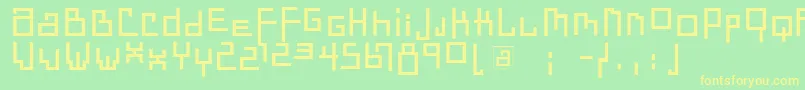 Dadastraces Font – Yellow Fonts on Green Background