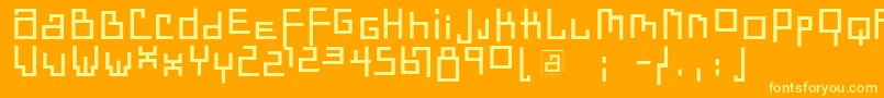Dadastraces Font – Yellow Fonts on Orange Background