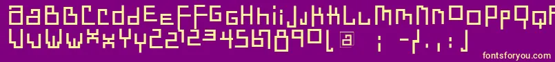 Dadastraces Font – Yellow Fonts on Purple Background