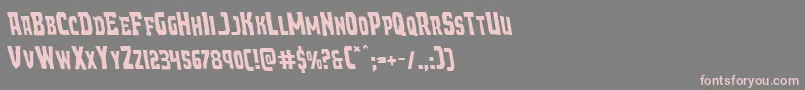 Demonpriestleft Font – Pink Fonts on Gray Background