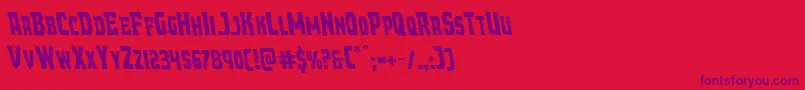 Demonpriestleft Font – Purple Fonts on Red Background