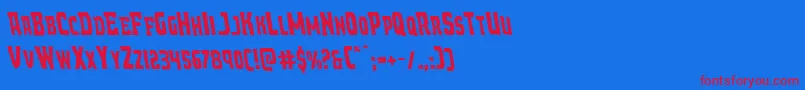 Demonpriestleft Font – Red Fonts on Blue Background