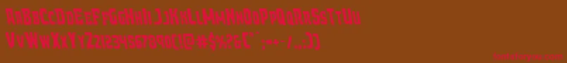 Demonpriestleft Font – Red Fonts on Brown Background