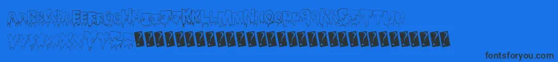 Winterice Font – Black Fonts on Blue Background