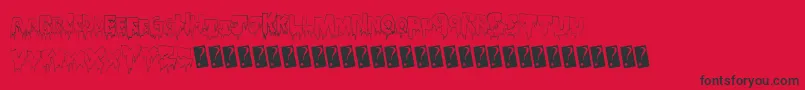 Winterice Font – Black Fonts on Red Background