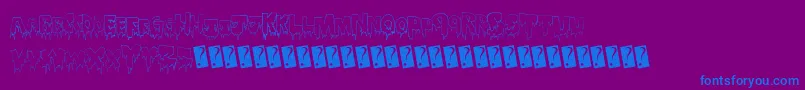 Winterice Font – Blue Fonts on Purple Background