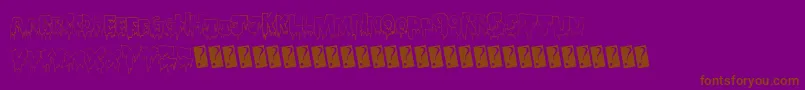 Winterice Font – Brown Fonts on Purple Background