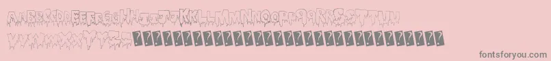 Winterice Font – Gray Fonts on Pink Background