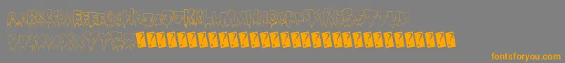 Winterice Font – Orange Fonts on Gray Background