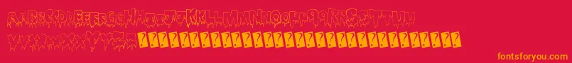 Winterice Font – Orange Fonts on Red Background