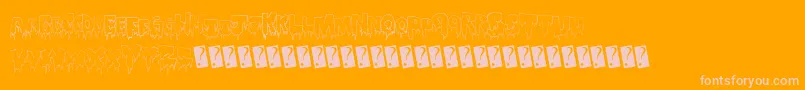 Winterice Font – Pink Fonts on Orange Background