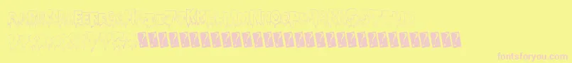 Winterice Font – Pink Fonts on Yellow Background