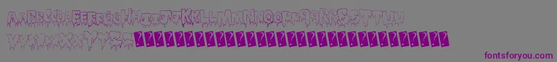 Шрифт Winterice – фиолетовые шрифты на сером фоне