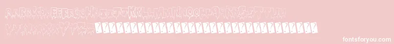 Winterice-Schriftart – Weiße Schriften auf rosa Hintergrund