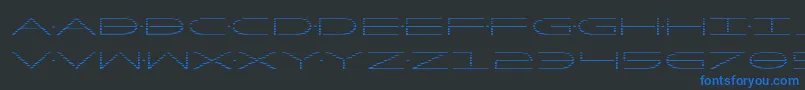 Fonte Factorgrad – fontes azuis em um fundo preto