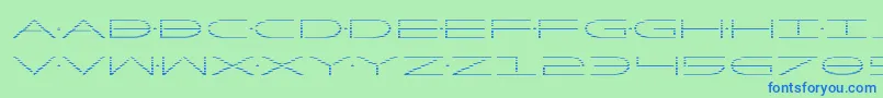 Factorgrad-Schriftart – Blaue Schriften auf grünem Hintergrund