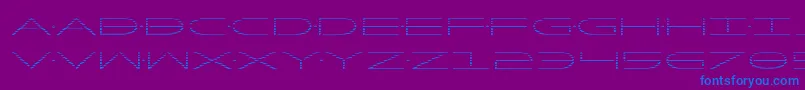 Czcionka Factorgrad – niebieskie czcionki na fioletowym tle