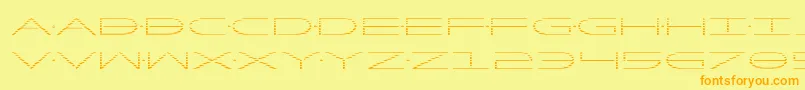 Factorgrad-Schriftart – Orangefarbene Schriften auf gelbem Hintergrund