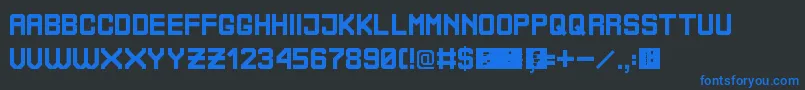 BoliviaNoProblem Font – Blue Fonts on Black Background