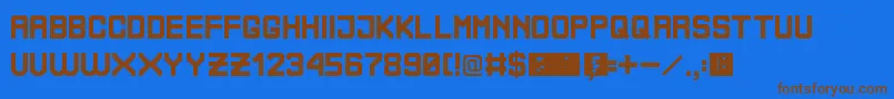 BoliviaNoProblem Font – Brown Fonts on Blue Background