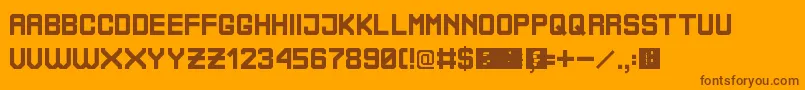 BoliviaNoProblem Font – Brown Fonts on Orange Background