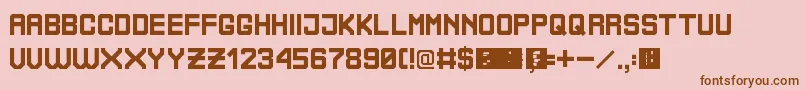 BoliviaNoProblem Font – Brown Fonts on Pink Background