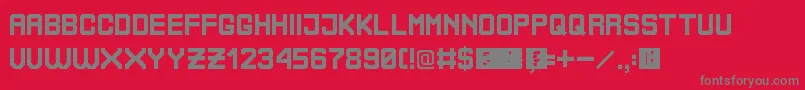 BoliviaNoProblem-Schriftart – Graue Schriften auf rotem Hintergrund