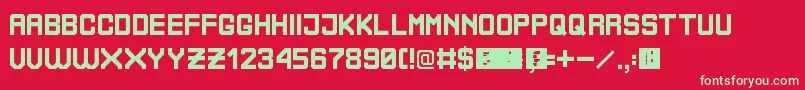 BoliviaNoProblem Font – Green Fonts on Red Background