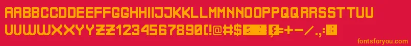 BoliviaNoProblem Font – Orange Fonts on Red Background