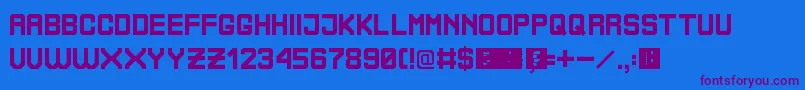 BoliviaNoProblem Font – Purple Fonts on Blue Background