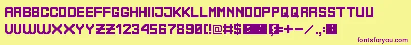 BoliviaNoProblem Font – Purple Fonts on Yellow Background