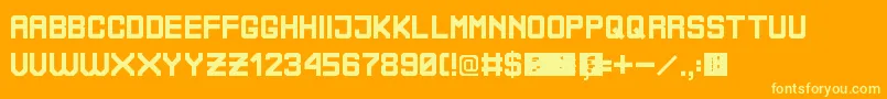 BoliviaNoProblem Font – Yellow Fonts on Orange Background