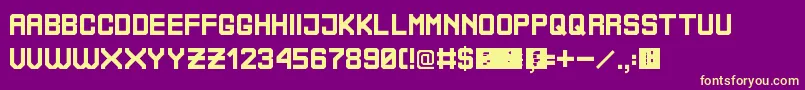 BoliviaNoProblem Font – Yellow Fonts on Purple Background