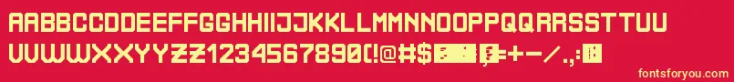 BoliviaNoProblem Font – Yellow Fonts on Red Background