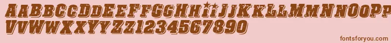 Cfrevolution Font – Brown Fonts on Pink Background