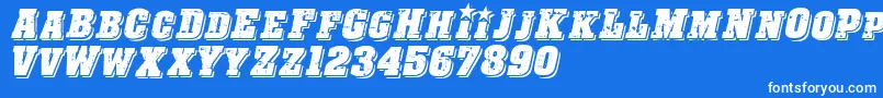 Cfrevolution Font – White Fonts on Blue Background