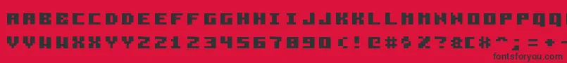 Шрифт Pzim3x5b – чёрные шрифты на красном фоне
