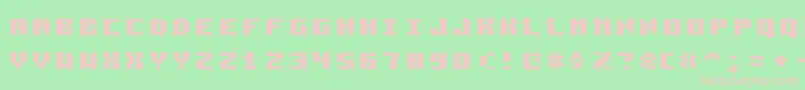 Pzim3x5b Font – Pink Fonts on Green Background