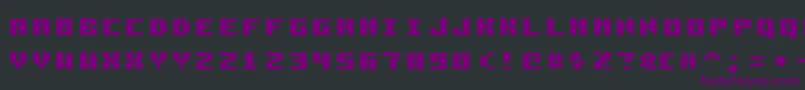 Pzim3x5b-fontti – violetit fontit mustalla taustalla