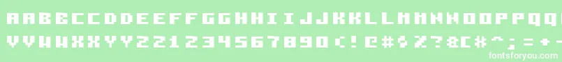 Pzim3x5b Font – White Fonts on Green Background