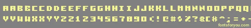 Pzim3x5b Font – Yellow Fonts on Gray Background