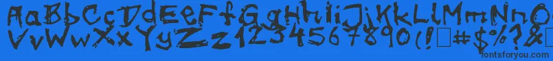 OnMeth Font – Black Fonts on Blue Background