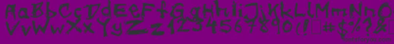 Police OnMeth – polices noires sur fond violet