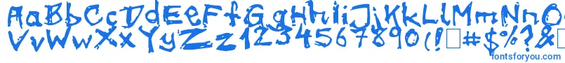 OnMeth Font – Blue Fonts on White Background