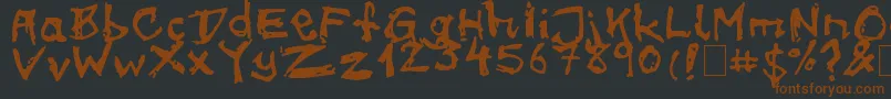 OnMeth Font – Brown Fonts on Black Background