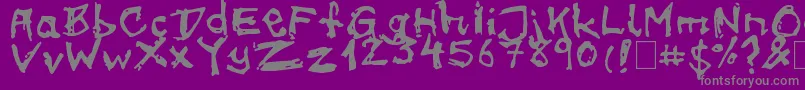 フォントOnMeth – 紫の背景に灰色の文字