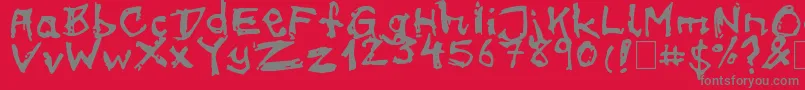 OnMeth Font – Gray Fonts on Red Background